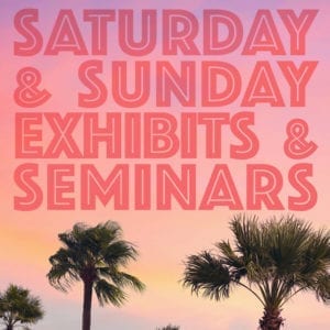 This image portrays Saturday & Sunday Exhibits and Seminars by Scuba Show | June 1 & 2, 2024.
