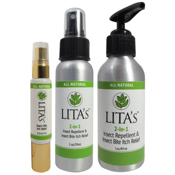 This image portrays Lita's Natural Insect Repellent Products Travel Kit by Scuba Show | June 1 & 2, 2024.