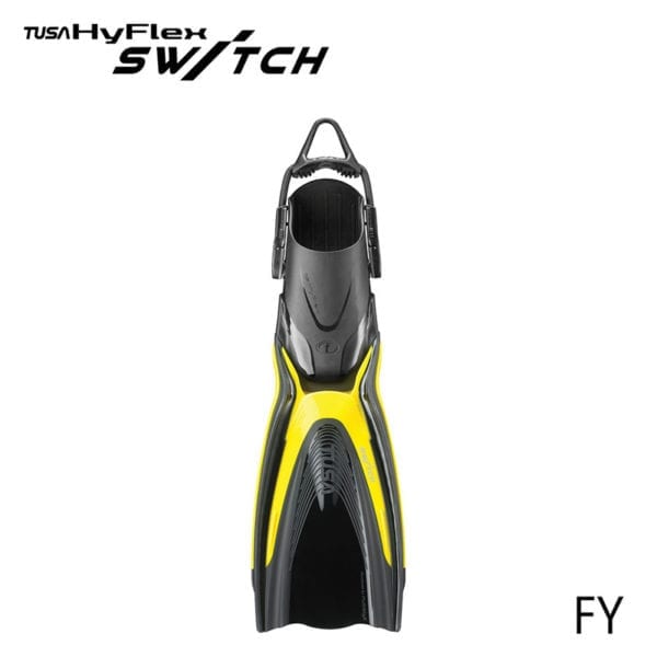 This image portrays TUSA SF0104 HyFlex SWITCH Fins by Scuba Show | June 3 & 4, 2023.