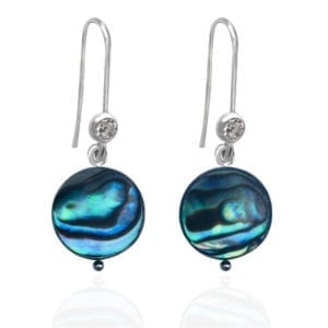 This image portrays Gogh Jewelry Design Abalone Shell Earrings by Scuba Show | June 1 & 2, 2024.