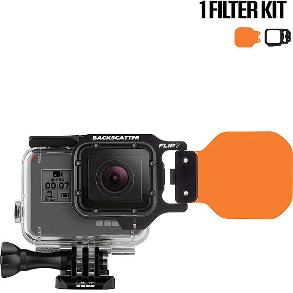 This image portrays FLIP7 One Filter Kit with DIVE Filter for GoPro 3, 3+, 4, 5, 6, 7 by Scuba Show | June 1 & 2, 2024.