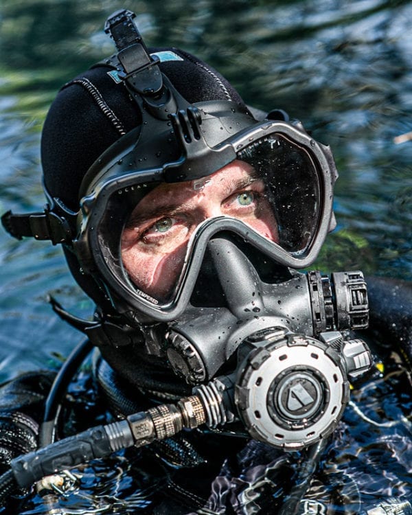 This image portrays Ocean Technology Systems (OTS) Spectrum Full Face Mask by Scuba Show | June 1 & 2, 2024.