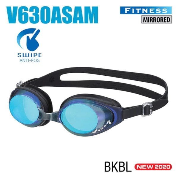 This image portrays VIEW SWIPE V630ASAM Fitness (Mirrored) Goggles by Scuba Show | June 1 & 2, 2024.