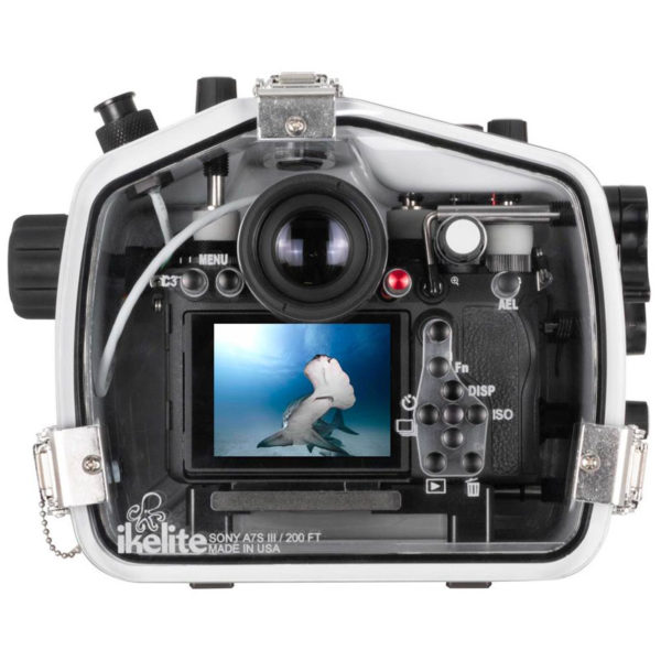 This image portrays Ikelite Underwater Systems - Underwater Housing for Sony a1, a7S III Mirrorless Digital Cameras by Scuba Show | June 1 & 2, 2024.