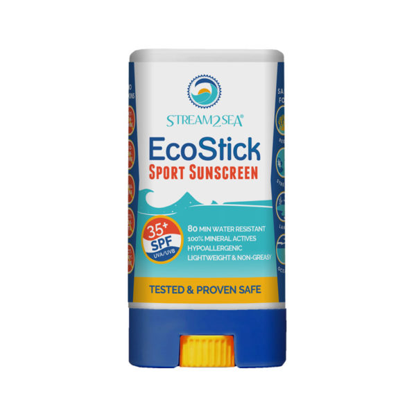 This image portrays Stream2Sea - EcoStick Sunscreen Sport for Face and Body SPF 35+ by Scuba Show | June 1 & 2, 2024.