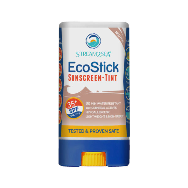 This image portrays Stream2Sea - EcoStick Sunscreen Tinted for Face and Body SPF 35+ by Scuba Show | June 3 & 4, 2023.