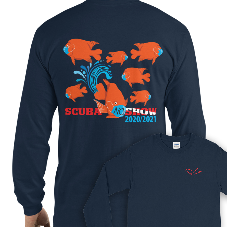 This image portrays 2020/2021 Scuba 'NO' Show Long Sleeve Shirt by Scuba Show | June 1 & 2, 2024.