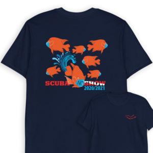 This image portrays 2020/2021 Scuba 'NO' Show Short Sleeve Shirt by Scuba Show | May 31 & June 1, 2025.