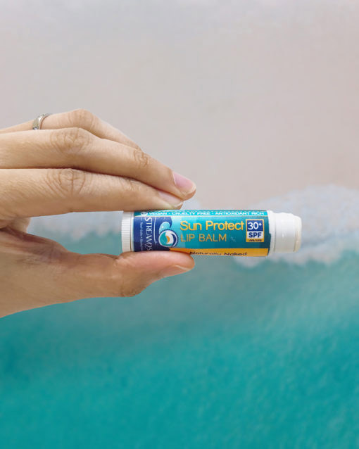 This image portrays Stream2Sea - Naturally Naked Sun Protect Lip Balm by Scuba Show | June 1 & 2, 2024.