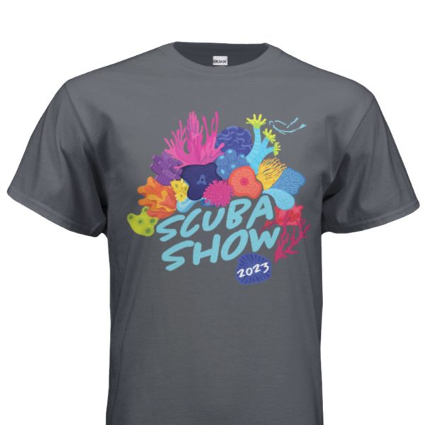 This image portrays 2023 Scuba Show Short Sleeve Shirt by Scuba Show | June 1 & 2, 2024.