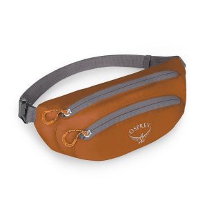 This image portrays Osprey Ultralight Stuff Waist Pack in Toffee Orange by Scuba Show | May 31 & June 1, 2025.